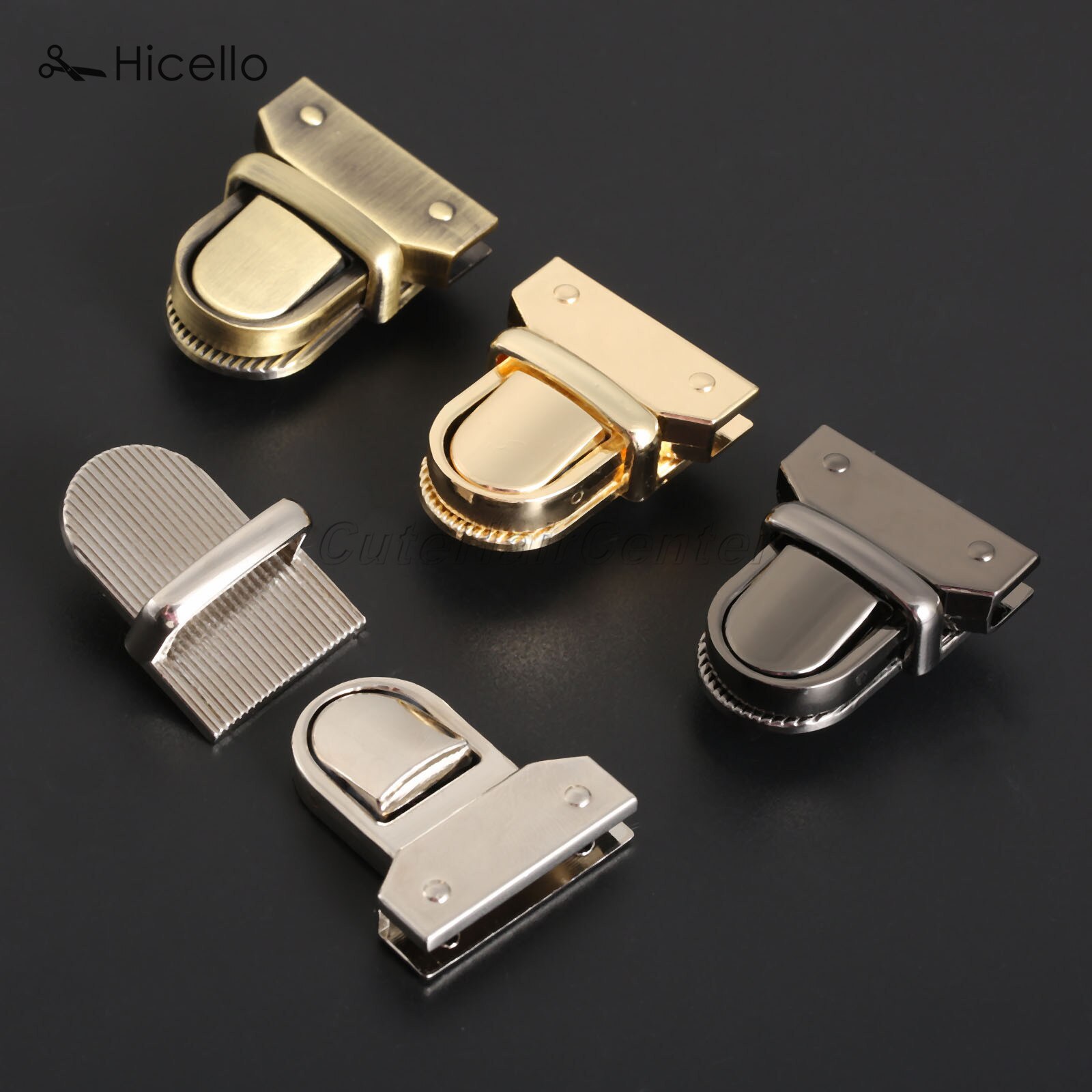 1 Set Tasche Verschluss Lock Twist Drehen schlösser Zink-legierung 33*29mm für Gepäck Leder Taschen Kleidung Schuhe nähen Zubehör Handwerk Hicello