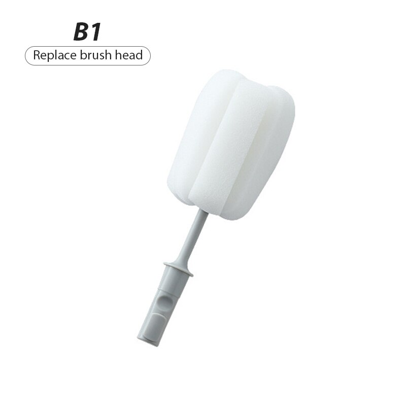 Removable Sponge Baby Cup Bottle Brush Kitchen Cleaning Tool Bottle Cleaning Cleaning Brush Glass Cup Cleaning Brush: Style-05