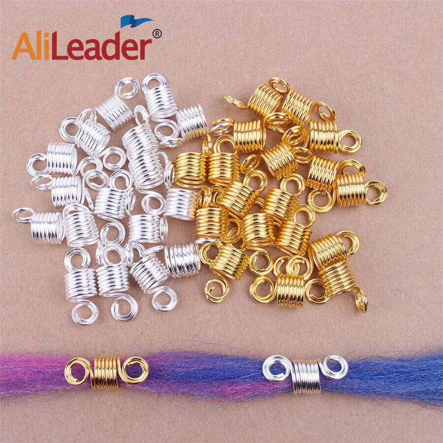 Alileader Lente Haar Ringen Van Dreadlocks Haar Accessoires Kralen Voor Dreads Vlecht Kralen Voor Vrouwelijke Gouden Spiraal Haar Vlechten