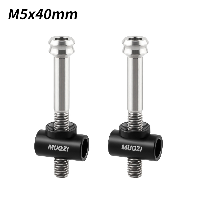 MUQZI Titan-Sattelstützenschraube M5 x 30/40 mm Fahrrad-TC4-Sattelstützen-Befestigungsschraube mit Unterlegscheibe für Fahrradsitzrohr: Gelb