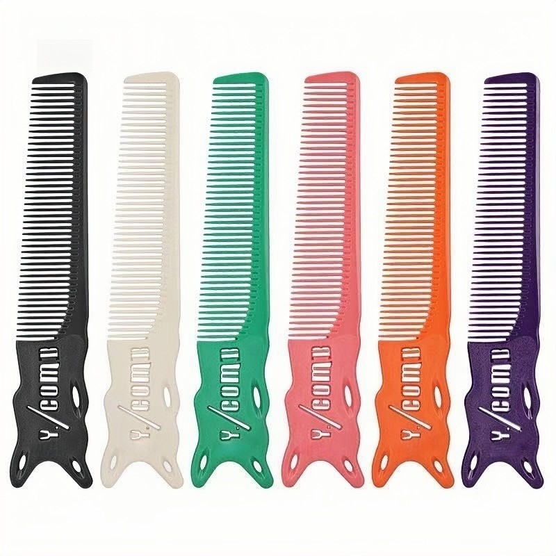 Kolorowe grzebienie z krawędzią robić strzyżenia włosów, fryzjerskie grzebienie robić strzyżenia na płasko dla mężczyzn, profesjonalne grzebienie robić strzyżenia włosów, szczotki fryzjerskie, narzędzia robić stylizacji włosów w salonie fryzjerskim.