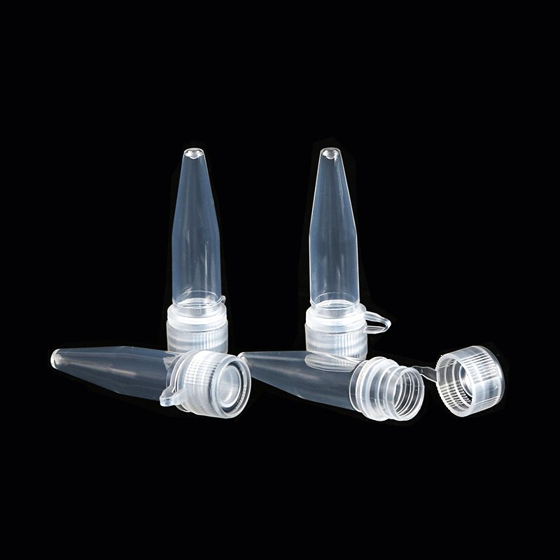 100PCS 1.5ml Lab PP Plastic Test Tube Centrifuge Tube Vial Screw Cap Skirted For laboratory Experiment Supplies