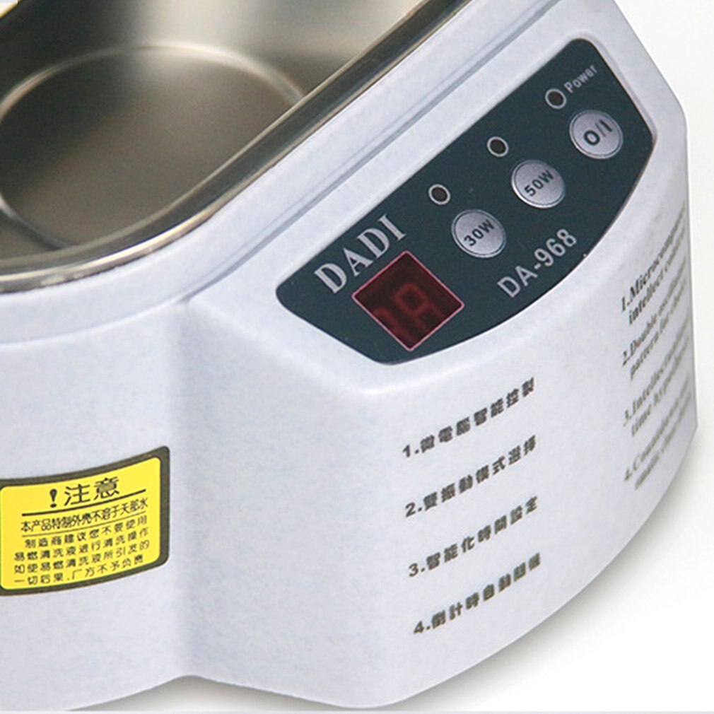 Smart Ultrasone Reiniger Anti-Slip Rvs Ultrasound Wave Wassen Voor Sieraden Glazen Ultrasound Bad Machine