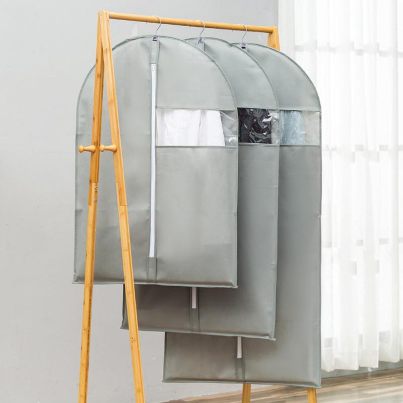 Odporna na kurz pokrywa robić garnituru włóknina i widoczna przezroczysta odzież odzież osłona przeciwpyłowa trwałe i wygodne doświadczenie: Jasny szary / 60x90cm