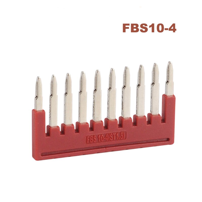 1Pcs FBS10-4 Plug-in Bridge Center Short Connection Strip Din Rail Spring Terminal Block ST-1.5 Morsettiera Brass Connector