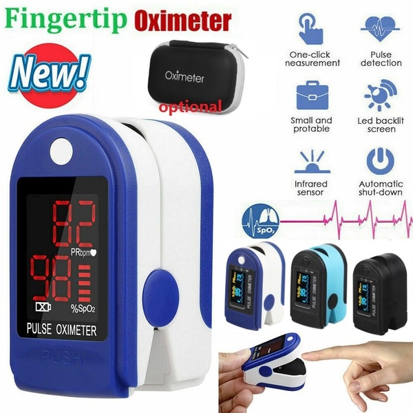Vinger Oximeter Zuurstofverzadiging Blood Oxygen Monitor Finger Clip Hartslagmeter Oxymetrie Pulsoximeter Thuis Detector