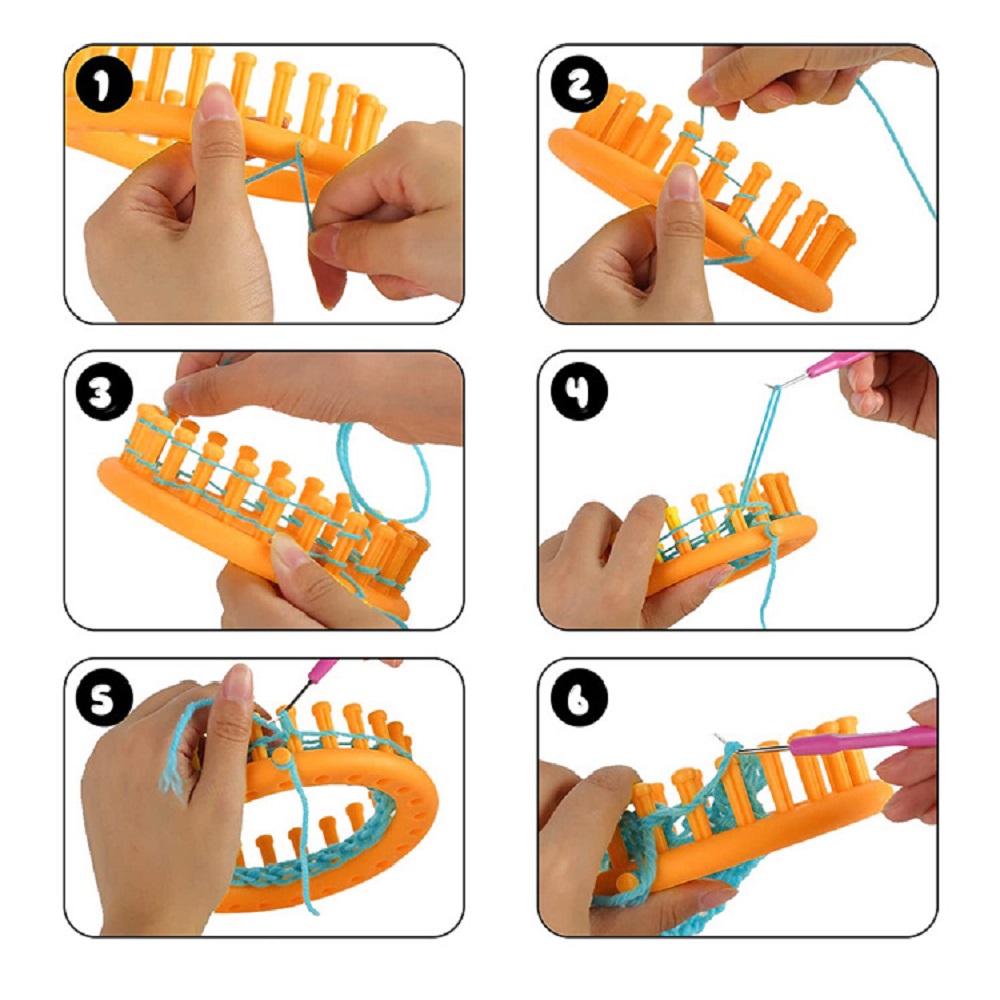 Round Knitting Loom Handmade Weaving Scarf Sweater Hat Shawl Stitching Knitting Machine DIY Handmade Craft Braiding Tool Random