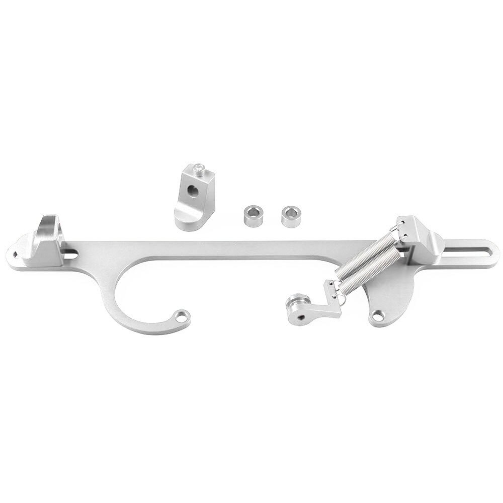 Car Aluminum Alloy Throttle Cable Carb Carburetor Bracket for Holley 4150 4160: Silver