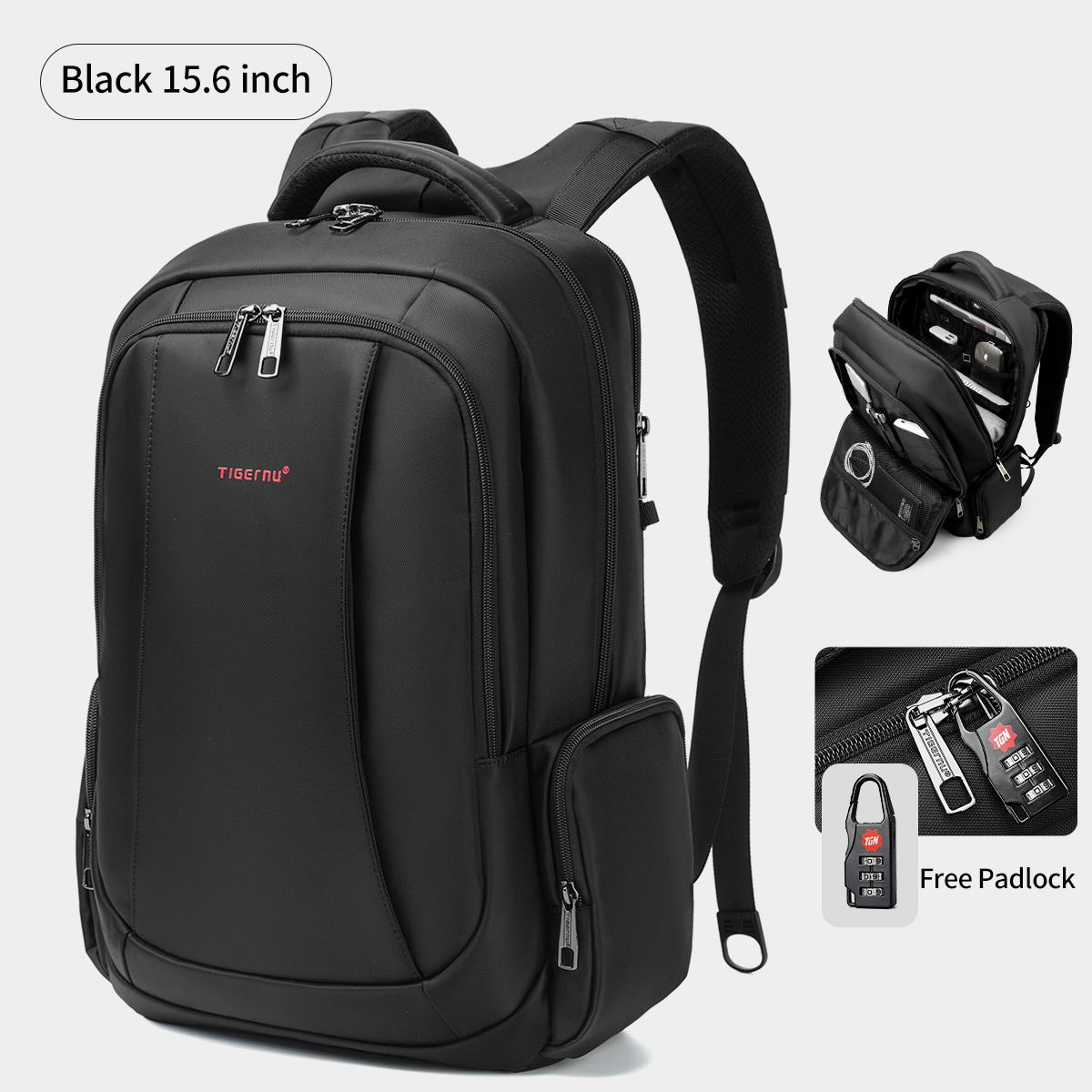 Tigernu Men Backpack 14 15.6 17.3inch Laptop Backpack Bags For Men Anti Theft Bags School Backpack Male Travel Backpack Knapsack: Yellow