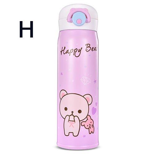 350ML/500ML Kids Thermos Coffee Mug Thermocup Thermos Stainless Steel Water Bottle Vacuum Flasks Insulated for Children: 500ML / H
