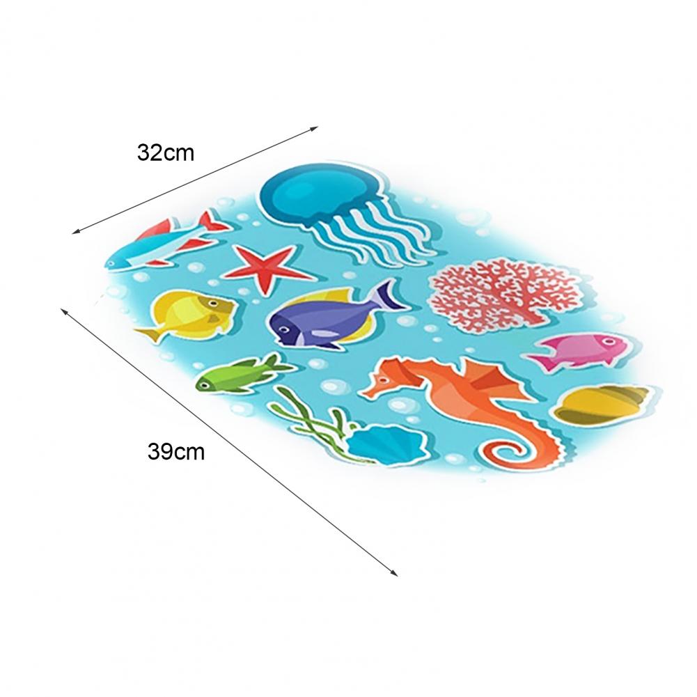 Toilet Sticker Cartoon Removable Waterproof Ocean Letter Toilet Nightstool Sticker for Home