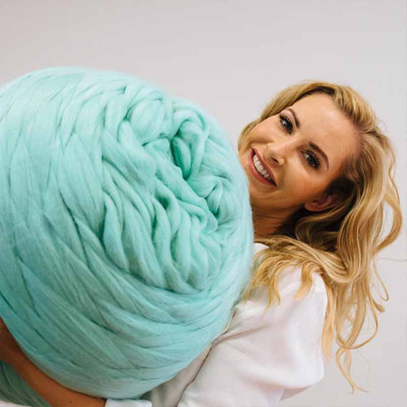 Fabrikant Diy Dikke Wol Hand-Gebreide Acryl Lijn Bal Arm Gebreide Deken Wollen Deken Sofa Cover Dikke Draad Deken