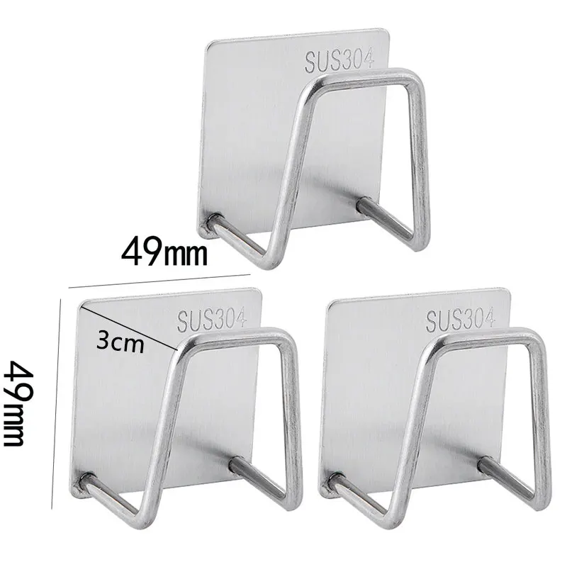 Keuken Spons Rekken Zelfklevende Gootsteen Sponzen Afvoer Droogrek Houders Roestvrij Stalen Muur Haken Thuis Opslag Haak Organisator: Army Green