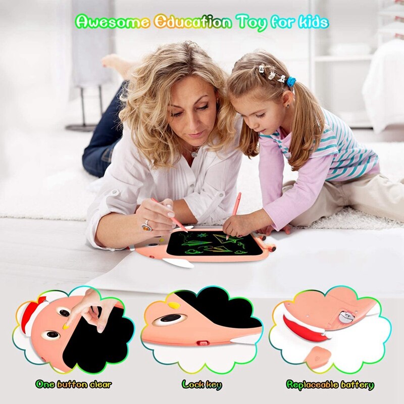 LCD Writing Tablet 8.5-Inch Colorful Doodle Board Drawing Tablet,Electronic Drawing Pad with Lock Function