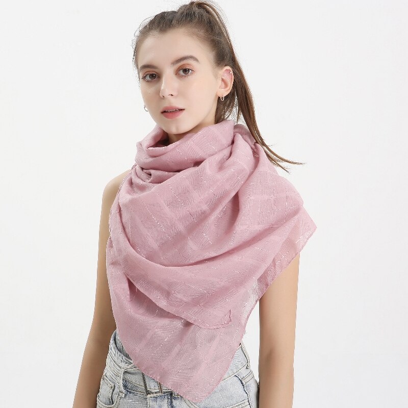 Zomer Winter Lange 180 Cm * 80 Cm Plaid Cotton Blend Viscose Pashmina Vrouwen Sjaal Zwarte Foulard Femme invierno Mujer