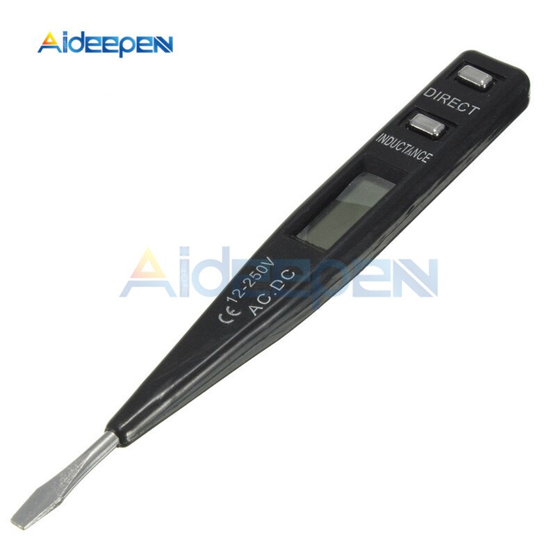 AC DC 12 V-240 V Voltage Tester Pen Lcd-scherm Digitale AC/DC Voltage Detector Sensor Elektrische indicator Voltage Meter