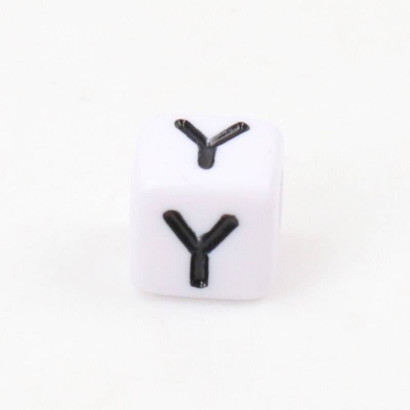 , cubo de alfabeto con letras blancas y negras, cuentas sueltas con letras acrílicas, apto para fabricación de joyas, 6mm, 100 Uds.: plum / 2MM