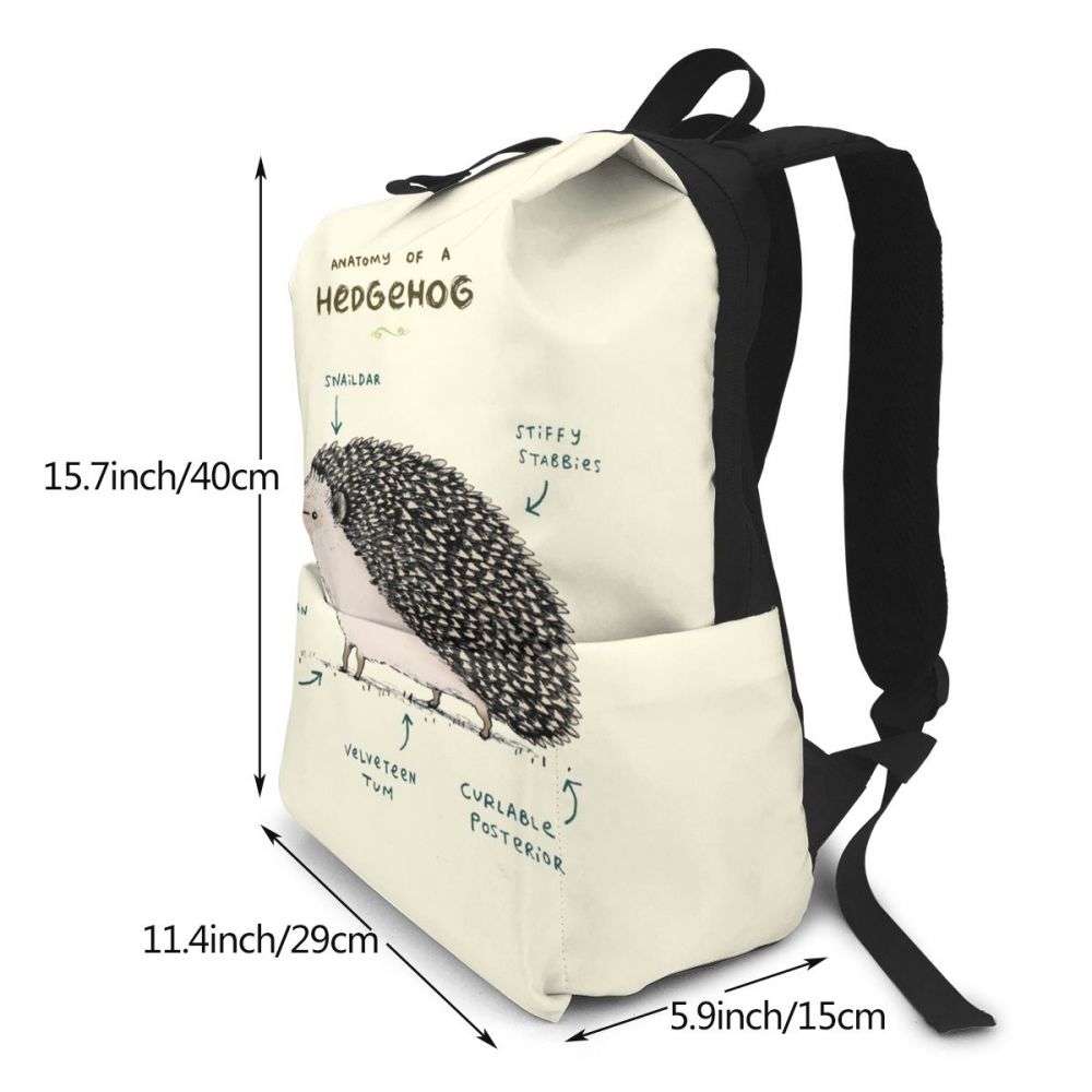 Hedgehog Backpack Hedgehog Backpacks School Bag Men - Women Pattern Trending Student Bags