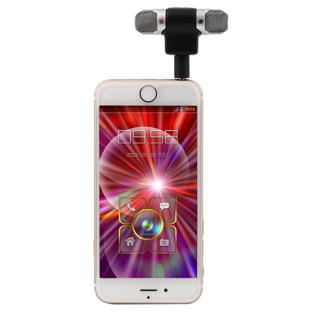 Mini 3.5mm Jack Microphone Stereo Mic For Recording Mobile Phone Studio Interview Microphone 4 Pin For Smartphone