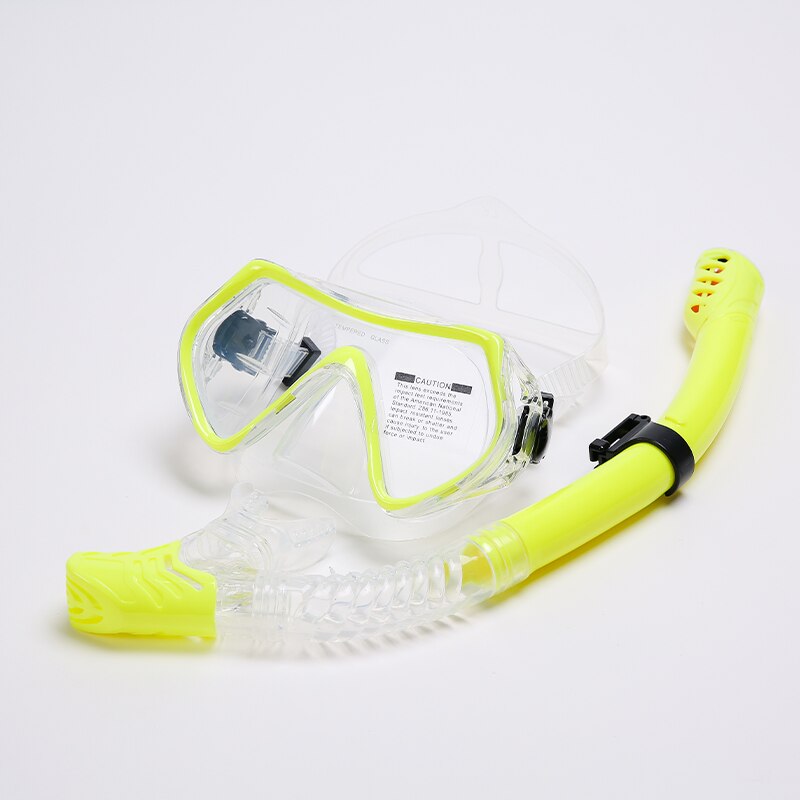Professionele Duikmasker Snorkelpak Volwassen Siliconen Rok Bril Duikmasker: Donker Kaki