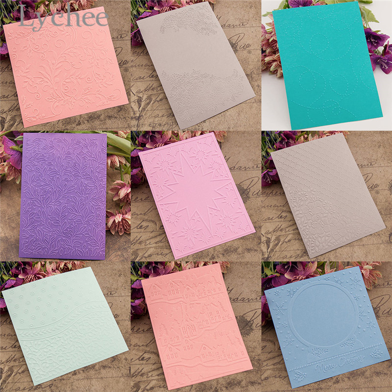 Lychee Leven Bladeren Dot Huis Gebogen Plastic Embossing Map Voor Scrapbooking Diy Album Plastic Sjabloon Stempel Kaart Maken