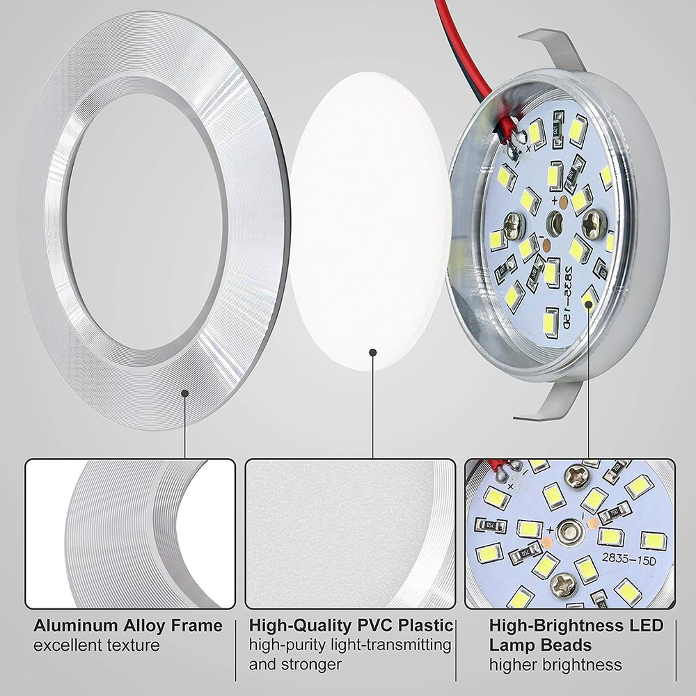 12V RV intérieur camping-car lecture toit lumières encastré LED plafonniers panneau camping-car RV plafonnier caravane bateau Downlights