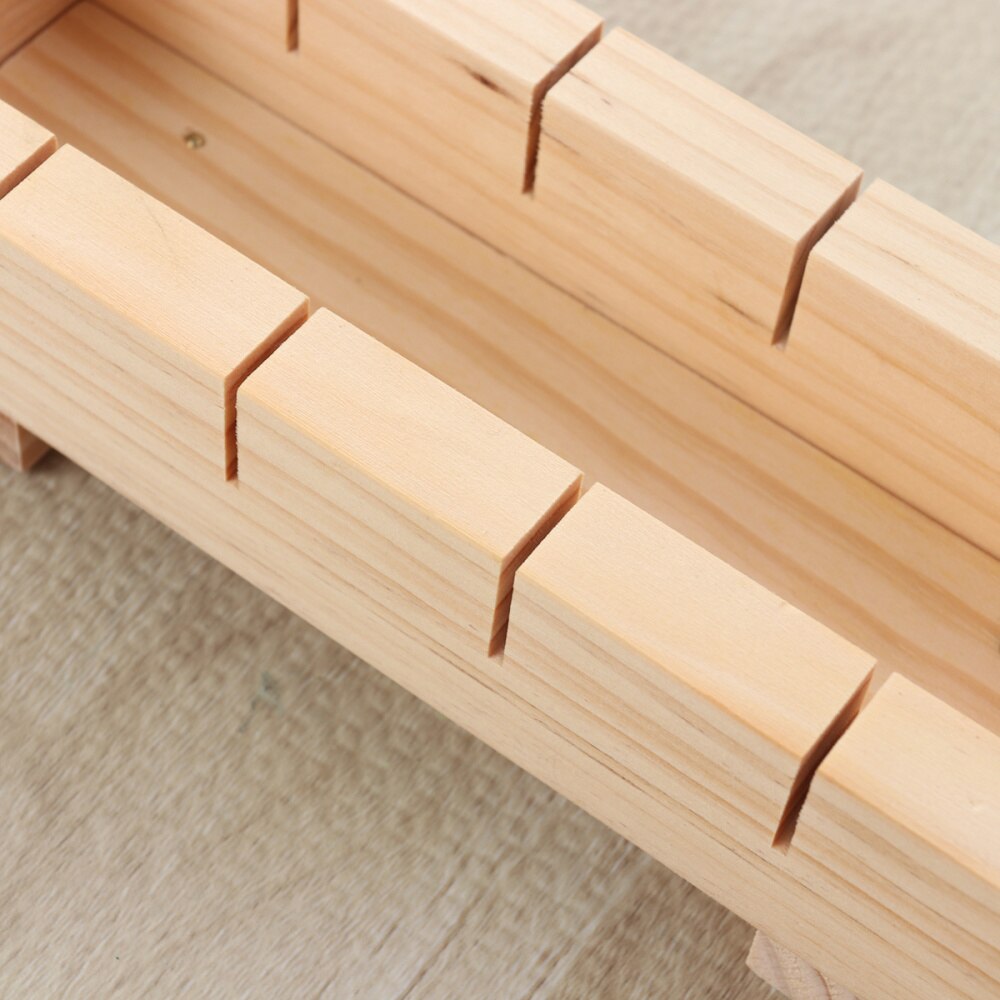 Wooden Rectangular Sushi Press Mold Box Sushi Making Kit DIY Sushi Rice Roller Molds Sushi Kitchen Making Tools (As Shown)