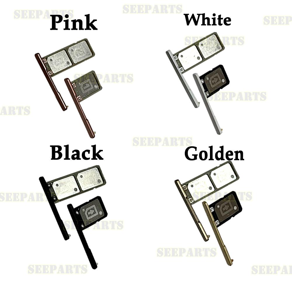 Support de plateau de carte Sim pour Sony Xperia XA1, support de fente de plateau de carte adaptateur, pièces de réparation G3116, G3121, G3112, G3123