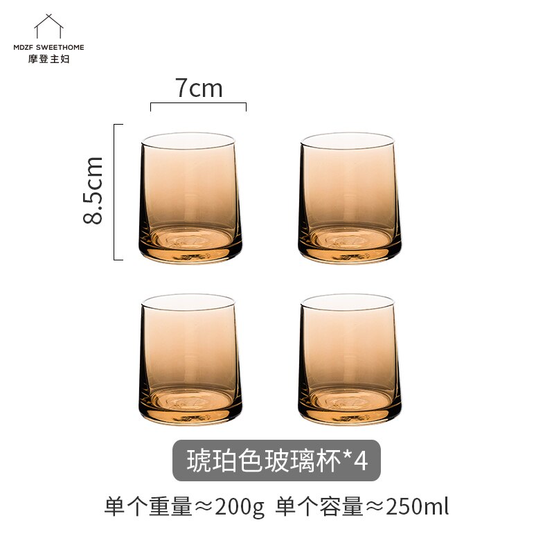 Household water cup high value glass whisky wine cup drink cup set whiskey glass lot: 2