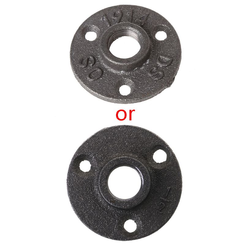 Brida de suelo de rosca maleable de 1/2 ", accesorios de tubería de hierro, montaje en pared Industrial