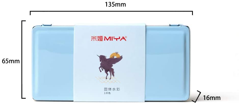 Miya Himi Water Kleur Effen Palet-Draagbare Reizen Aquarel Verf Kit Voor Beginners Kunstenaars Studenten: BLUE  PALLETTE ONLY