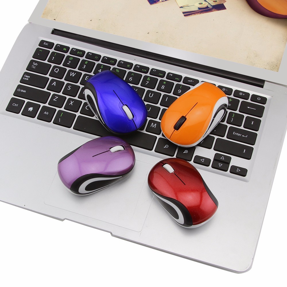 Mini ratón inalámbrico de 2,4 Ghz con rollo de pan al vapor de 1600DPI, ratón óptico para ordenador, ratón barato para juegos, para niños