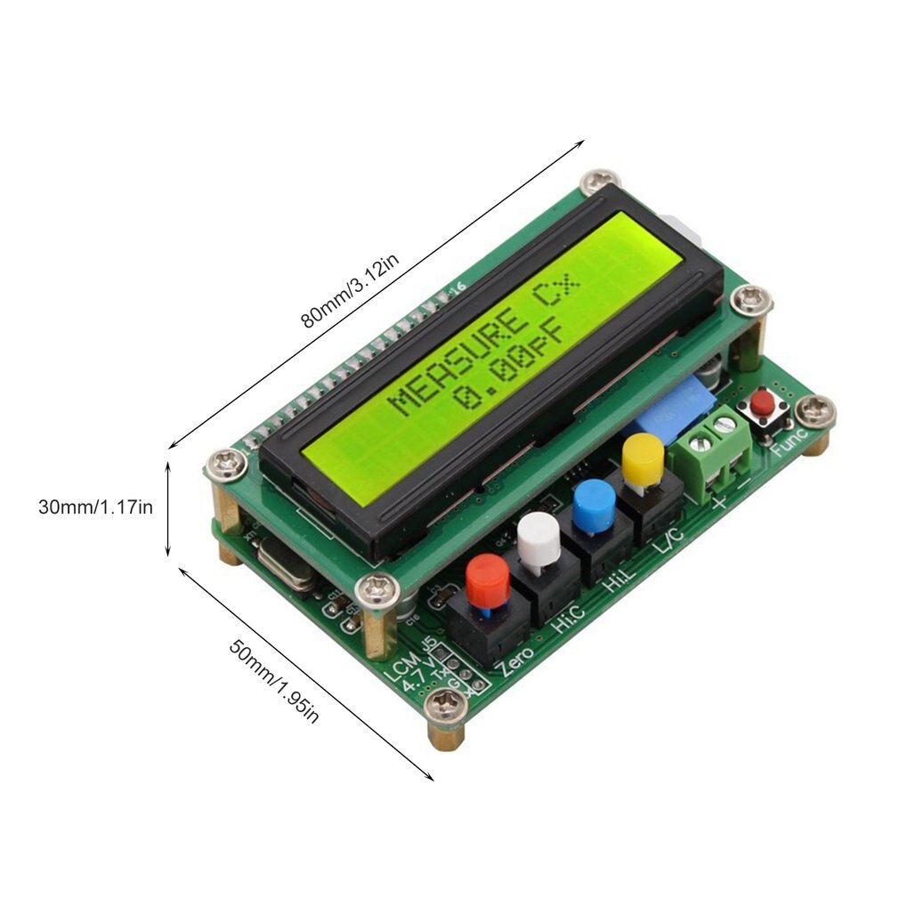 LC100A Digital LCD Capacitance LC Meter Inductive Inductance Tester Inductor Capacitor Table 1pF-100mF 1uH-100H