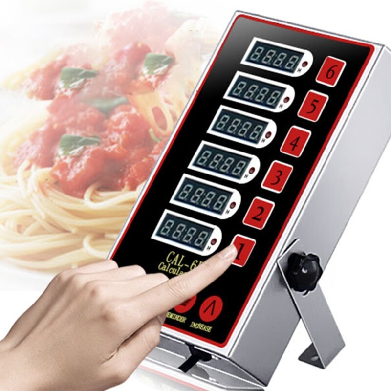 6 kanäle Küche Timer Kommerziellen Kochen Timer, Restaurant Timer mit Lauter Alarm Kochen Erinnerung, Edelstahl für