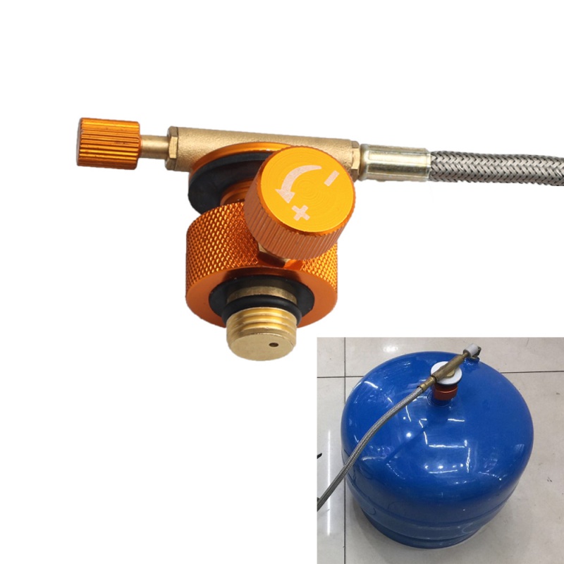 Utendørs camping komfyr adapter konvertering ovn kontakt delt type gass fylle adapter gassflaske camping matlaging