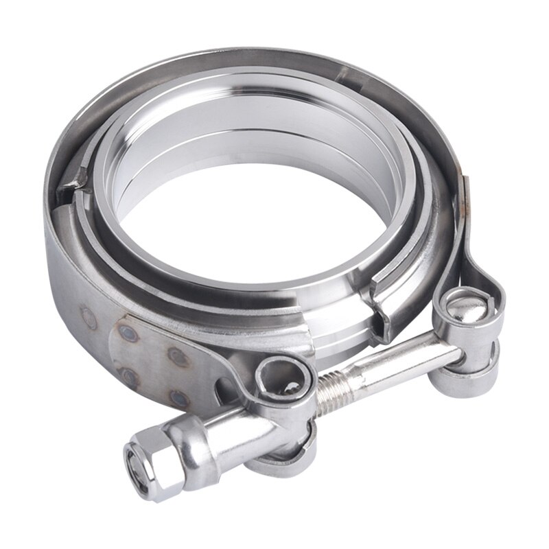 3.0” Stainless Exhaust V Band Clamp Flat Flange V-Band Flange Kit For Turbo Downpipes Exhaust Connection