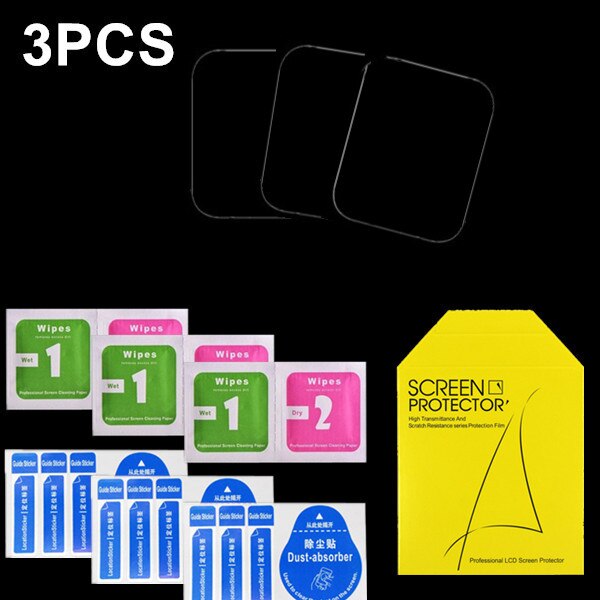 Protecteur d'écran complet 9D, pour Apple Watch 6/5/4/3 38mm 44mm, Film Hydrogel de protection d'écran pour Iwatch série 6 se 5 4 3 2: 3pcs / 44mm