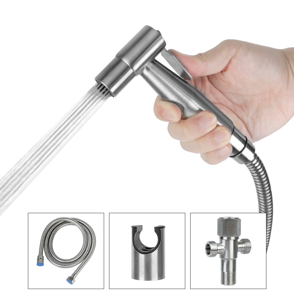 Handheld Hand Bidet Wasserhahn für Badezimmer Handbrause Duschkopf Bidet Spritzgerät einstellen für Toilette Edelstahl selbstreinigend