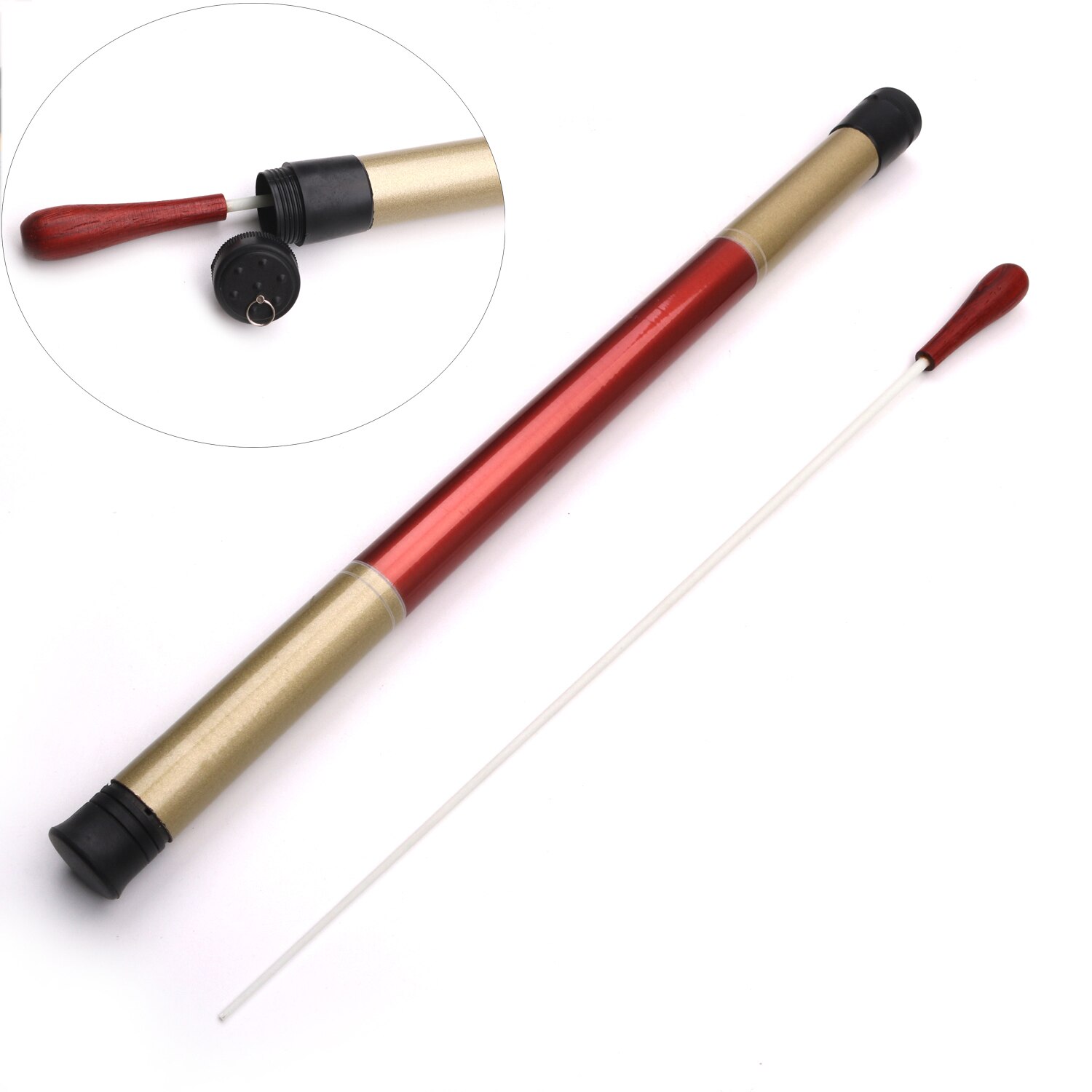 Wooden Music Conductor Batons Wood Handle Orchestra Conducting Wand Music Batons with Storage Case