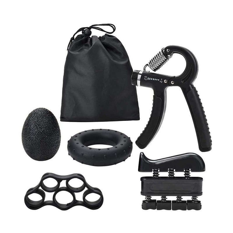 5PC/Set Gripper Fitness Adjustable Hand Grip Set Finger Strength Recovery Hand Gripper Exerciser Trainer