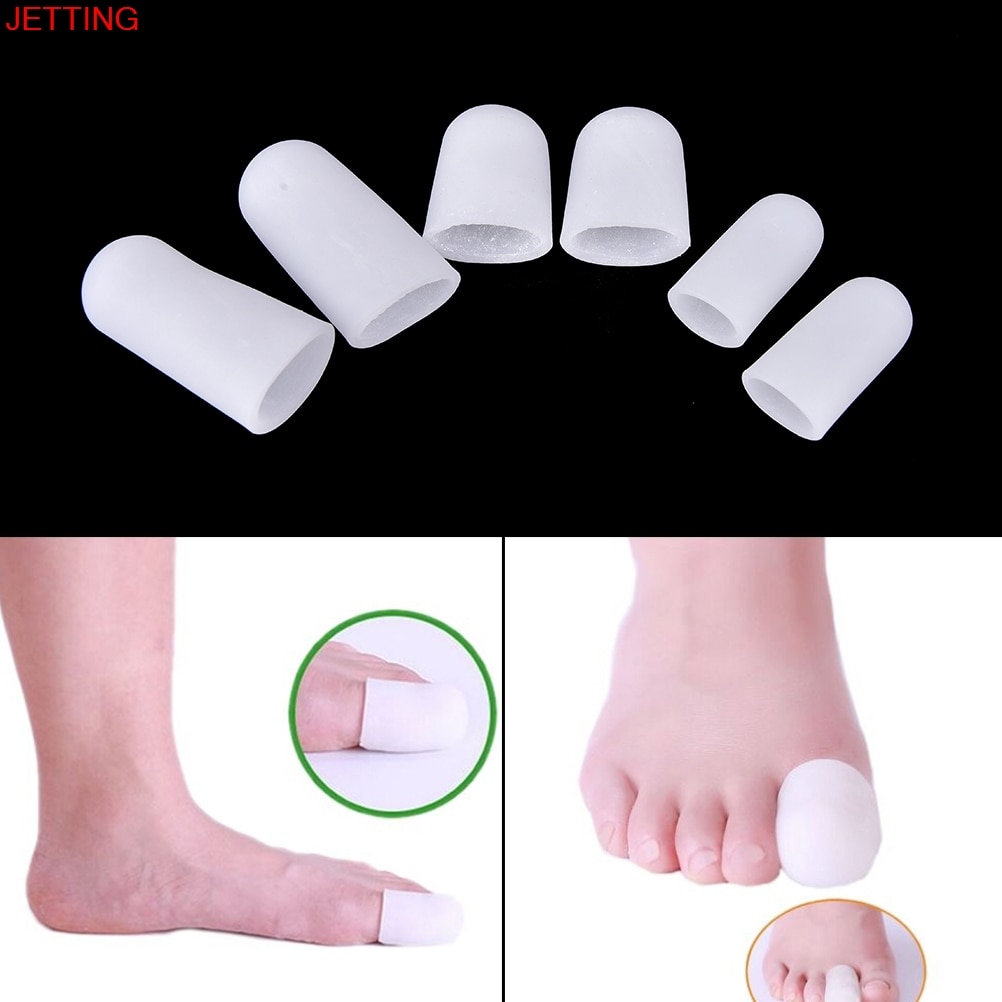 2Pcs 3 Maten Siliconen Gel Tube Bandage Vinger & Teen Beschermers Voet Voeten Pain Relief Guard Voor Voetverzorging inlegzolen