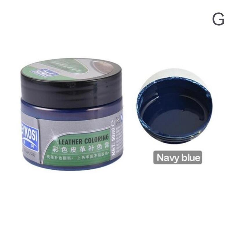 Pâte de réparation du cuir, colorant pour canapé, Agent de cuir, fissures, soins de polissage, rayures, trous, chaussures, vernis à peinture, 50ml, V1K2: G