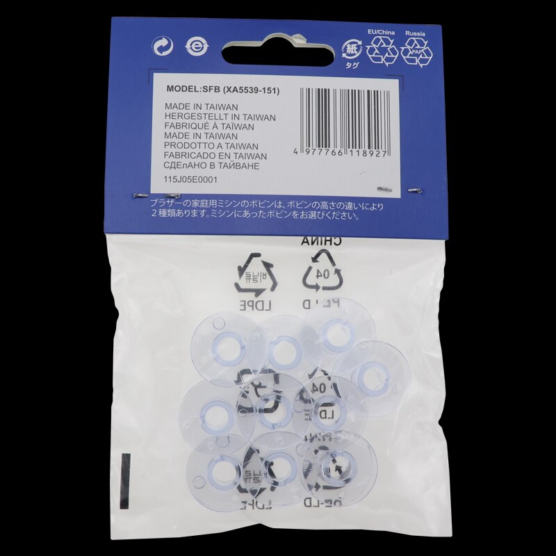 brother bobbin 11.5mm SEWING MACHINE BOBBINS10pcs SFB(XA5539-151) brother domestic sewing machine bobbin