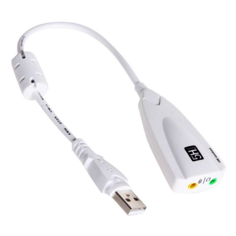USB 5HV2 wired stereo card USB to 3.5mm audio interface external USB 7.1 sound card driver-free for PC laptop microphone