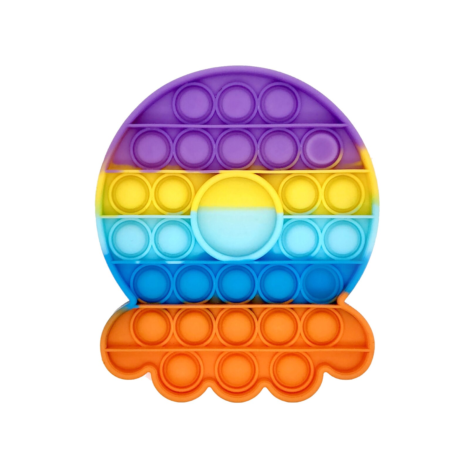 Silicone De-stressing Pop Fidget Toys Safe Sensory Toy Simpl Dimpl Popit Anti-stress Squish Push Bubble Toys For Children Adult: 09