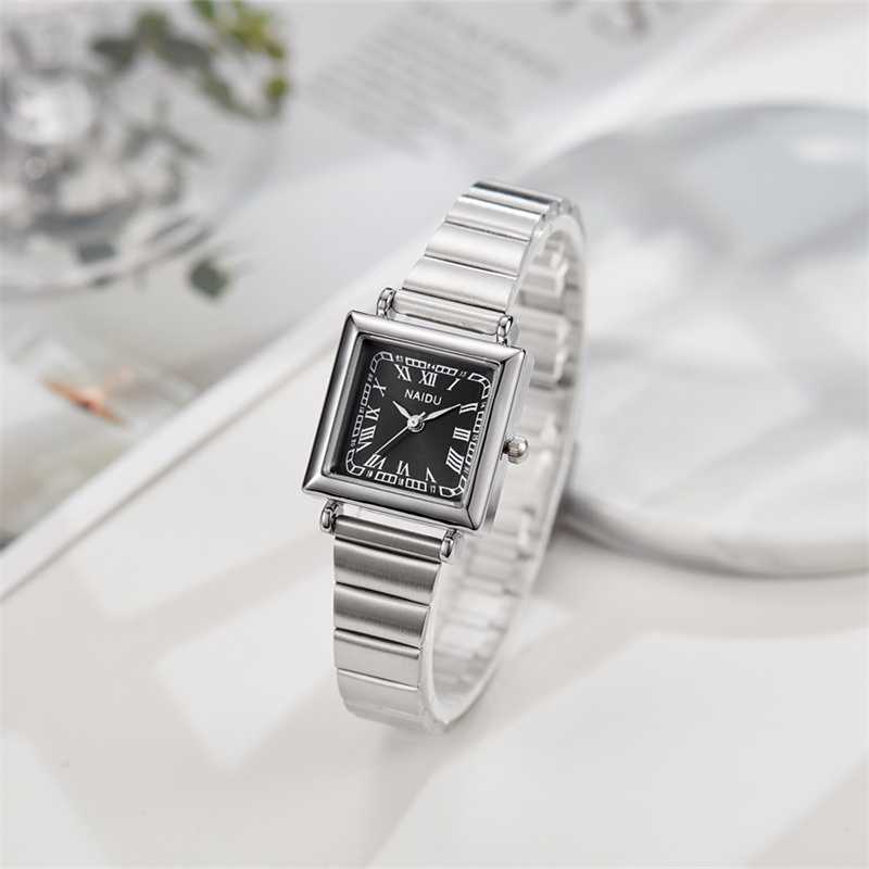 Modieus klassiek antiek model vierkant horloge met kleine wijzerplaat, quartz uurwerk, waterdicht, compact, eenvoudig, casual dameshorloge