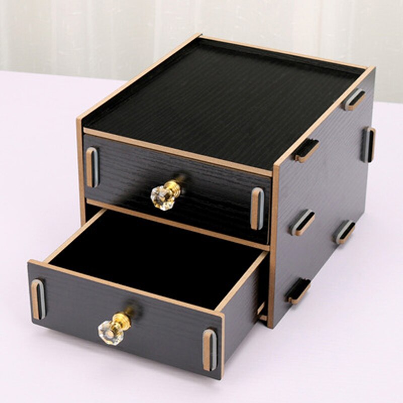 Wood Stationery Holders With Drawer Storage Box Desktop Stationery Office And School Supplies Multifuction Desk Organizer