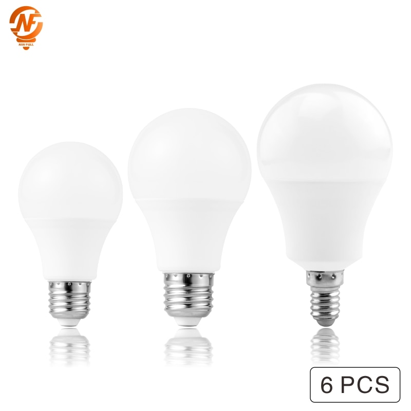 6 Stck LED-lampe Lampen E14 E27 AC 220 V Glühbirne Clever IC 3 W 6 W 9 W 12 W 15 W 18 W 20 W 24 W Hohe Helligkeit Lampada LED Bombillas