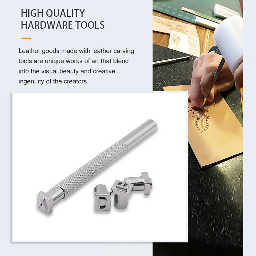 37Pcs DIY Leather Seal Engraving Craft Tool Steel Alphabet Number Stamp Leather Stamping Printing Metal Mold Engraving Tool Set