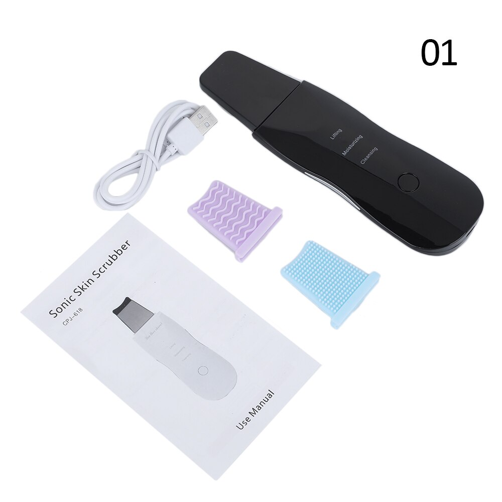 Ultrasonic Skin Scrubber Deep Face Cleaning Machine Peeling Shovel Facial Pore Cleaner Face Skin Scrubber Lift Machine: no ultrasonic 3